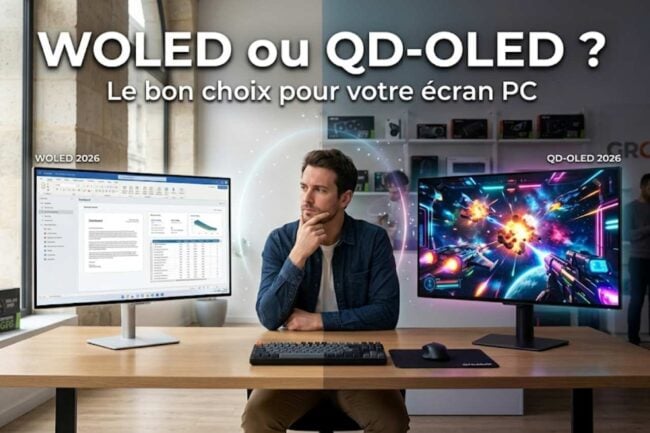 Cover Blog Grosbill Comparatif Woled QD-OLED 2026