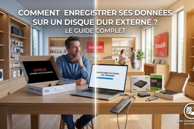 Cover Blog Grosbill guide sauvegarde données disque dur externe