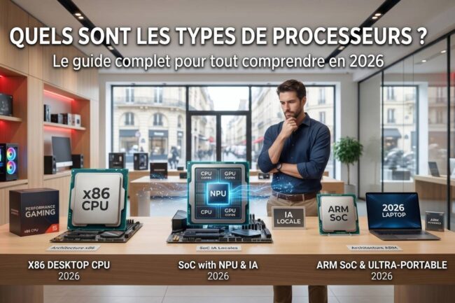 Cover Blog Grosbill Quels sont les types de processeurs Le guide complet 2026