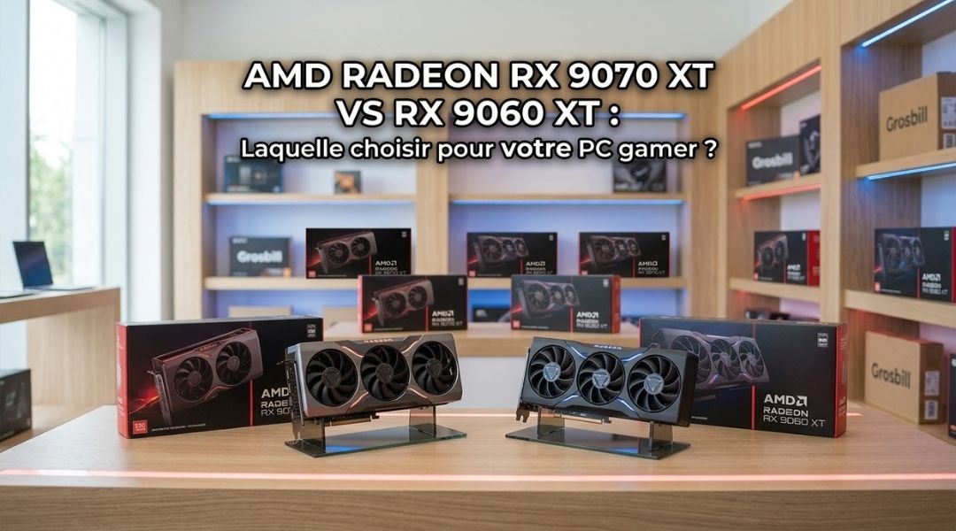 Cover Blog Grosbill AMD Radeon RX 9070 XT vs RX 9060 XT - 2026