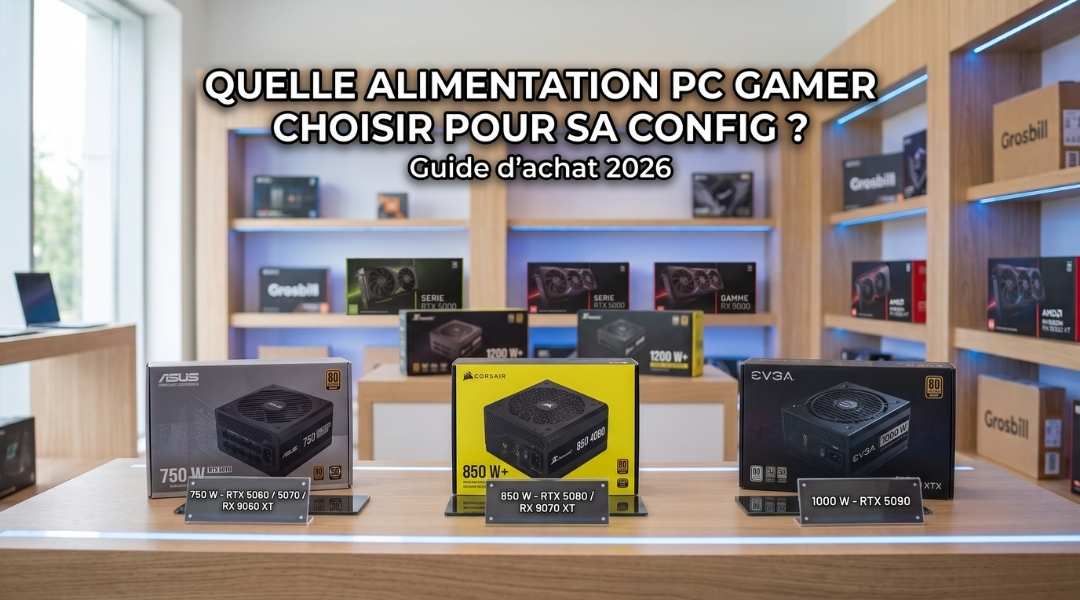 Cover Blog Grosbill Guide Achat Alimentation PC Gamer - 2026