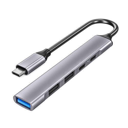 DLH Energy USB-C (M) ADAPTER HUB WITH 3