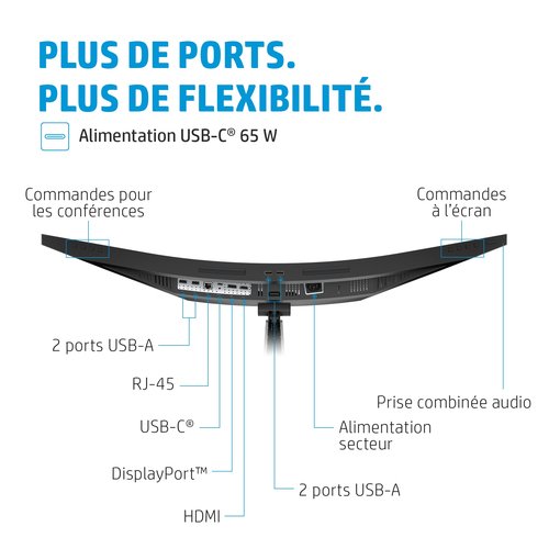 HP E34m G4 34" Conferencing USB-C PD 5 - Achat / Vente sur grosbill.com - 7