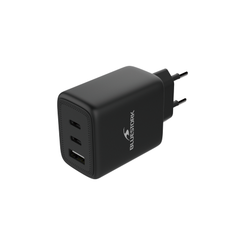 Bluestork Chargeur 65W PD - 3 ports + Câble USB-C 2m - Noir (PW-65-CCA-B) - Achat / Vente Chargeur sur grosbill.com - 3