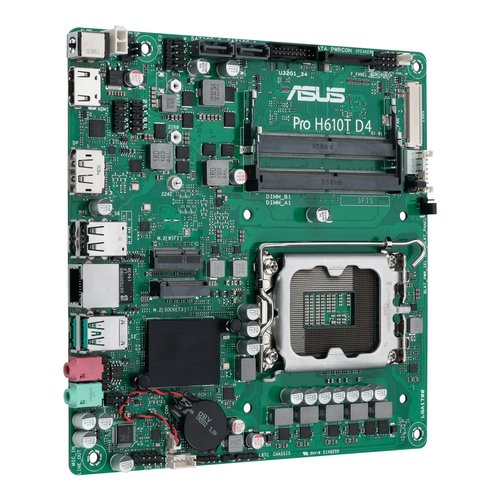 ASUS PRO H610T D4-CSM LGA1700 DDR4 1xHDMI 2.1 1xDP 1xPCIe 2xM.2 2xSATA 4xUSB Thin Mini ITX MB - Achat / Vente sur grosbill.com - 0