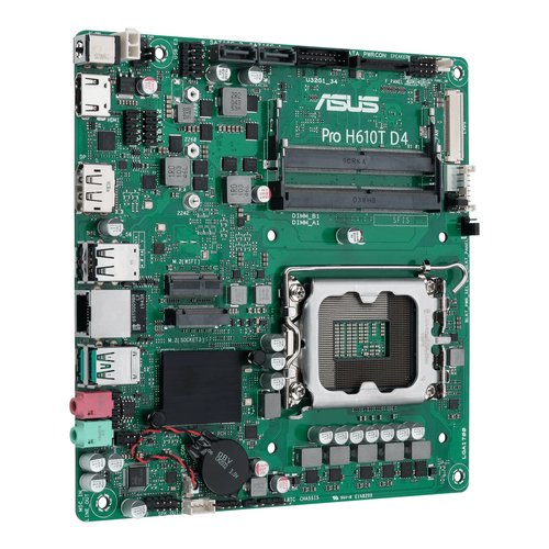 Asus ASUS PRO H610T D4-CSM LGA1700 DDR4 1xHDMI 2.1 1xDP 1xPCIe 2xM.2 2xSATA 4xUSB Thin Mini ITX MB