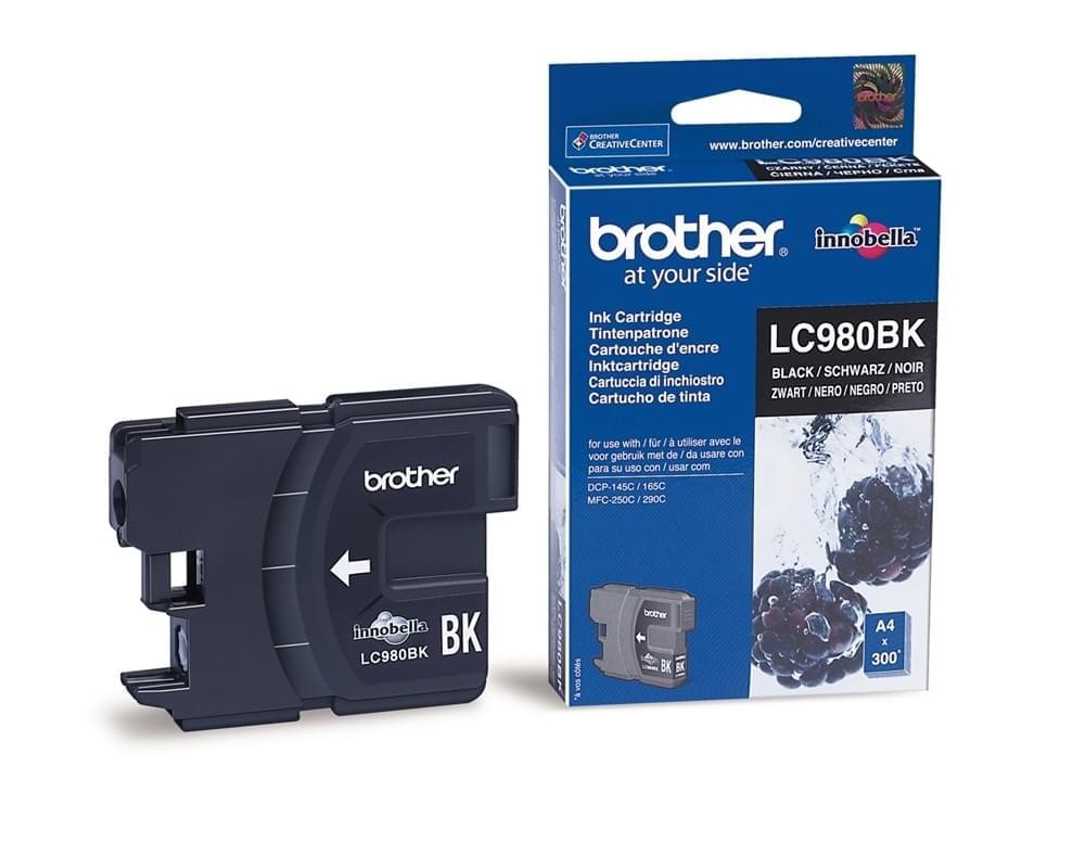 Cartouche LC980BK Noire pour imprimante Jet d'encre Brother - 0