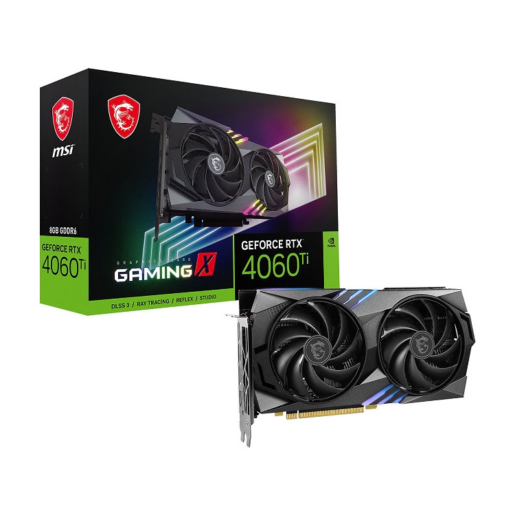 image produit MSI GeForce RTX 4060 Ti Gaming X 8G Grosbill