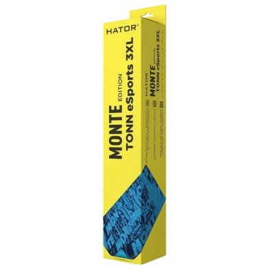 Hator Tonn Evo 3XL eSport - Monte Edition - 1000x550x4mm - Tapis de souris - 2
