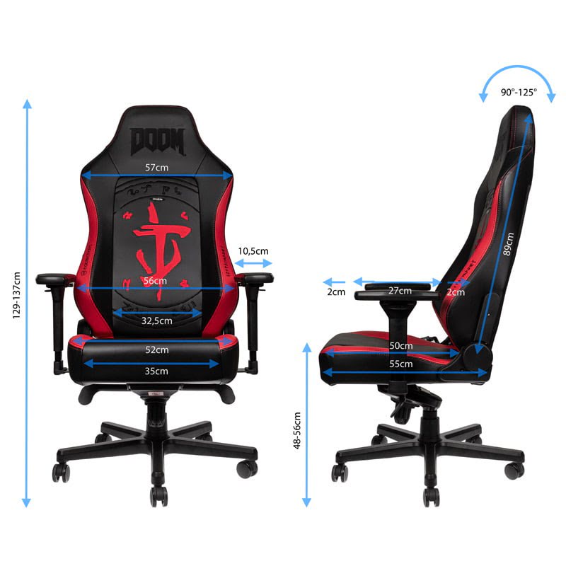 NobleChairs HERO Gaming Noir/Rouge - Siège PC Gamer - grosbill.com - 1