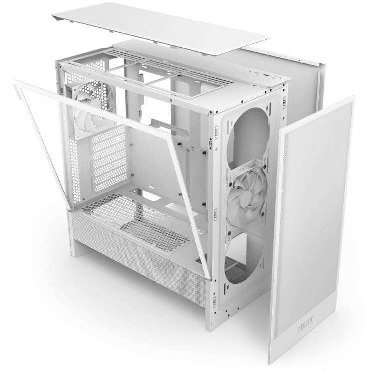 NZXT H5 Flow Blanc Blanc - Boîtier PC NZXT - grosbill.com - 2
