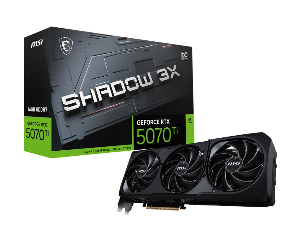 MSI GeForce RTX 5070 Ti 16G SHADOW 3X OC OEM-Seconde Vie-Etat Satisfaisant - Carte graphique - 0