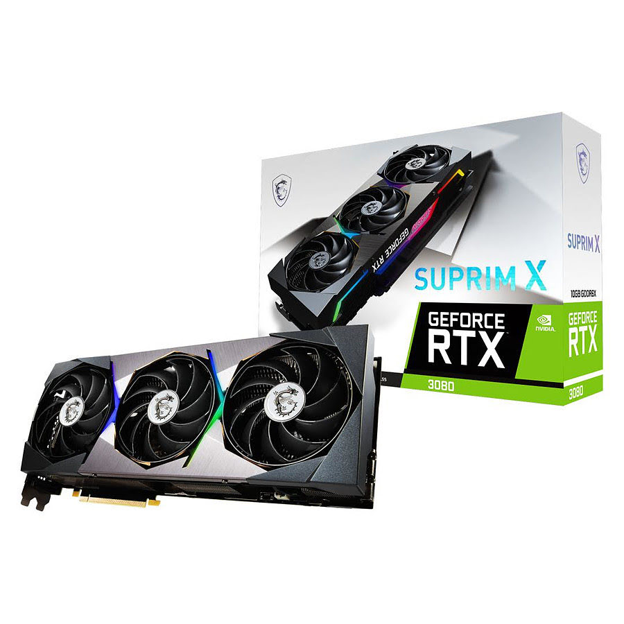 MSI RTX 3080 SUPRIM X 10G LHR  - Carte graphique MSI - grosbill.com - 0