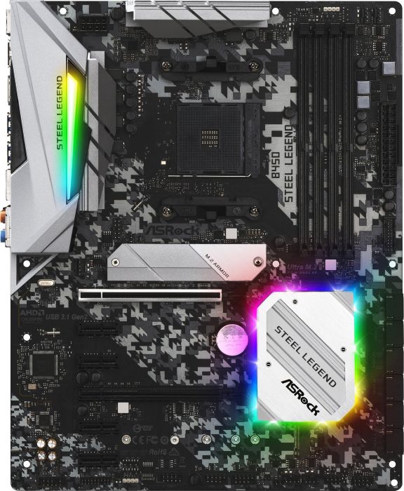 ASRock B450 Steel Legend ATX  - Carte mère ASRock - grosbill.com - 2