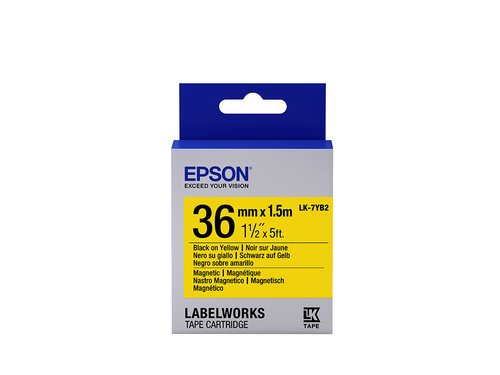 Epson Label/LK-7YB2 Magnetic 36mmx1.5m BK/YL