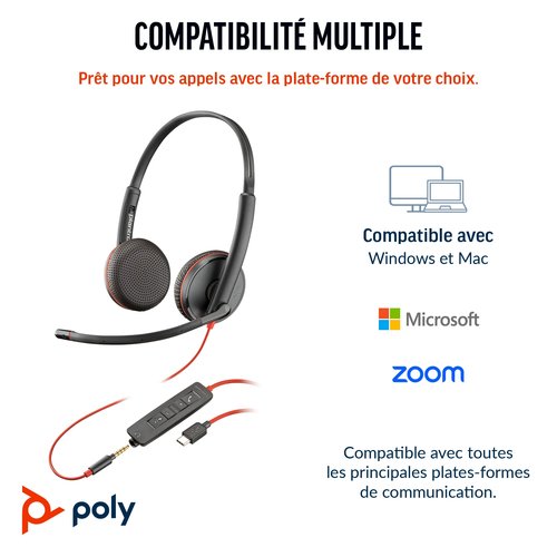 POLY BW 3225 USB-C HS +3.5MMP - Achat / Vente sur grosbill.com - 4