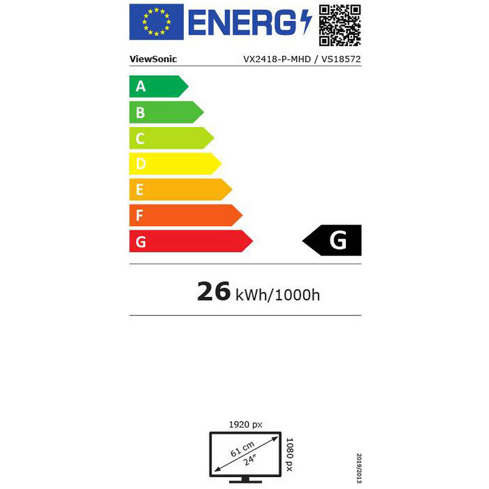 ViewSonic 24 pouces  VX2418-P-MHD -- - Ecran PC ViewSonic - 1