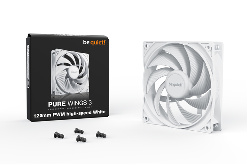 be quiet! Pure Wings 3 120mm PWM High-Speed Blanc - Ventilateur boîtier - 0
