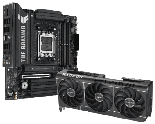 PRIME 9070 16G EVO OC + TUF GAMING B850M-PLUS WF - grosbill.com - 0