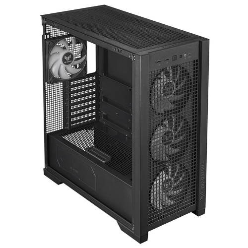 Asus TUF Gaming GT302 TG ARGB Noir -MT/Sans Alim/E-ATX Noir - Boîtier PC - 8