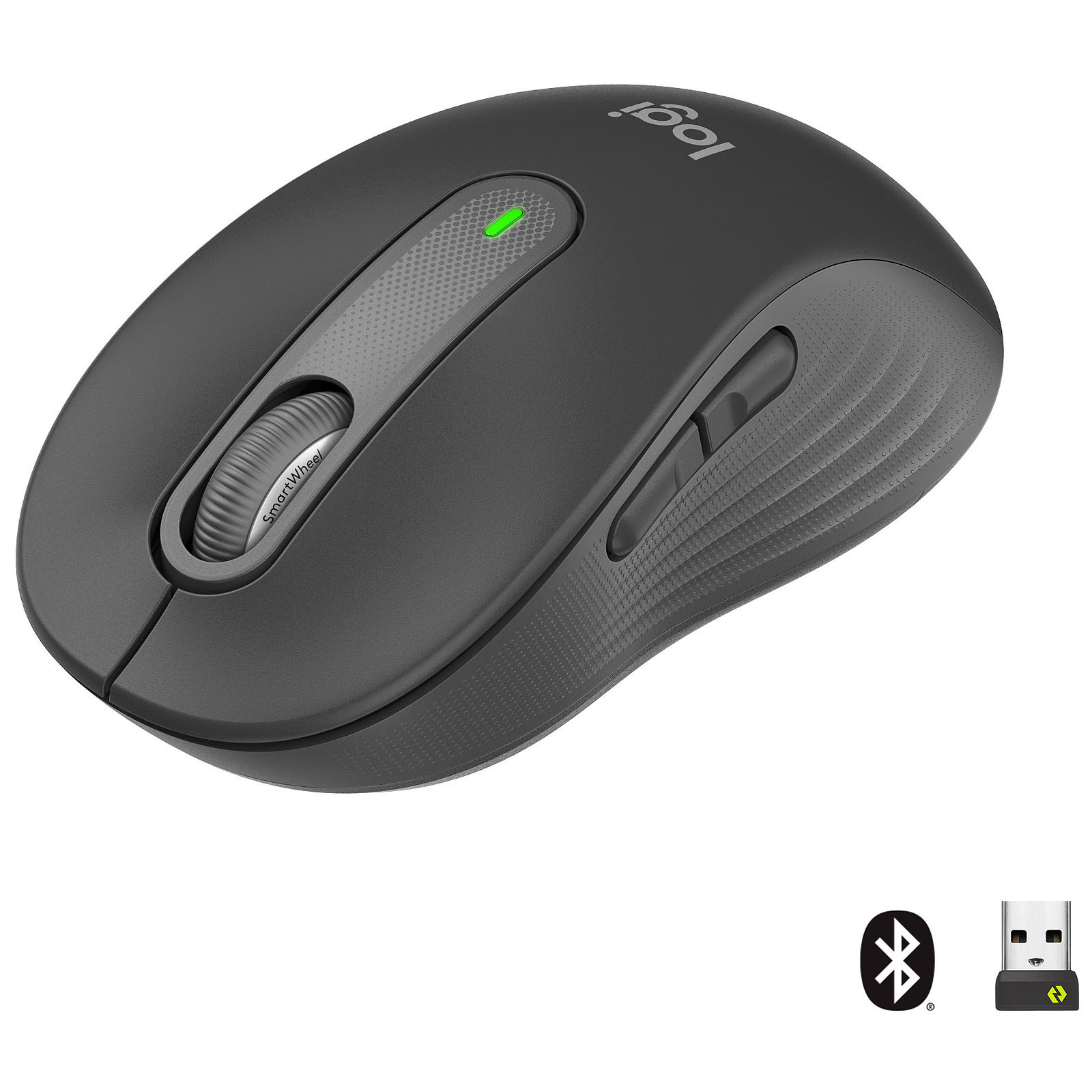 Pack souris ergonomique sans fil + tapis souris ergo design noir sur