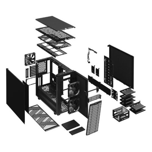 Fractal Design Define 7 Black Midi-Tower - gedÃ¤mmt, schwarz - Achat / Vente sur grosbill.com - 32