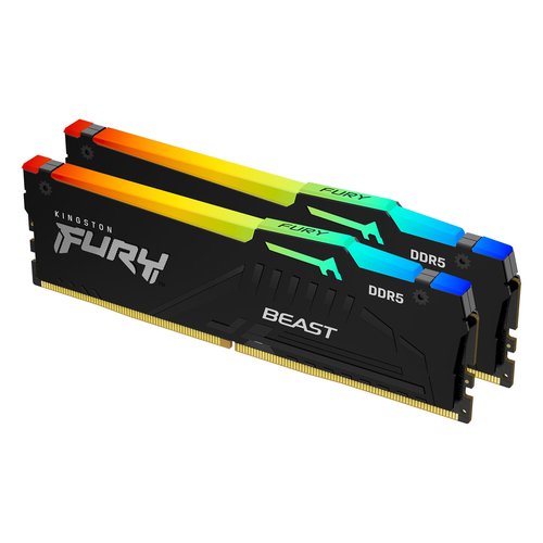 image produit Kingston Fury Beast RGB 32Go KF556C40BBAK2-32 (2x16Go) DDR5 5600Mhz Grosbill