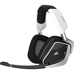 Grosbill Micro-casque Corsair Void RGB Elite Premium - Blanc/Sans Fil/7.1