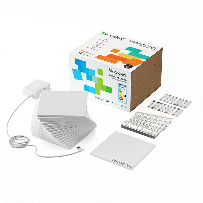Nanoleaf Canvas Starter Kit - 17 pièces (NL29-0010SW-17PK) - Achat / Vente Objet connecté / Domotique sur grosbill.com - 1
