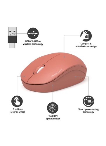 MOUSE COLLECTION WIRELESS - TERRACOTA - Achat / Vente sur grosbill.com - 2