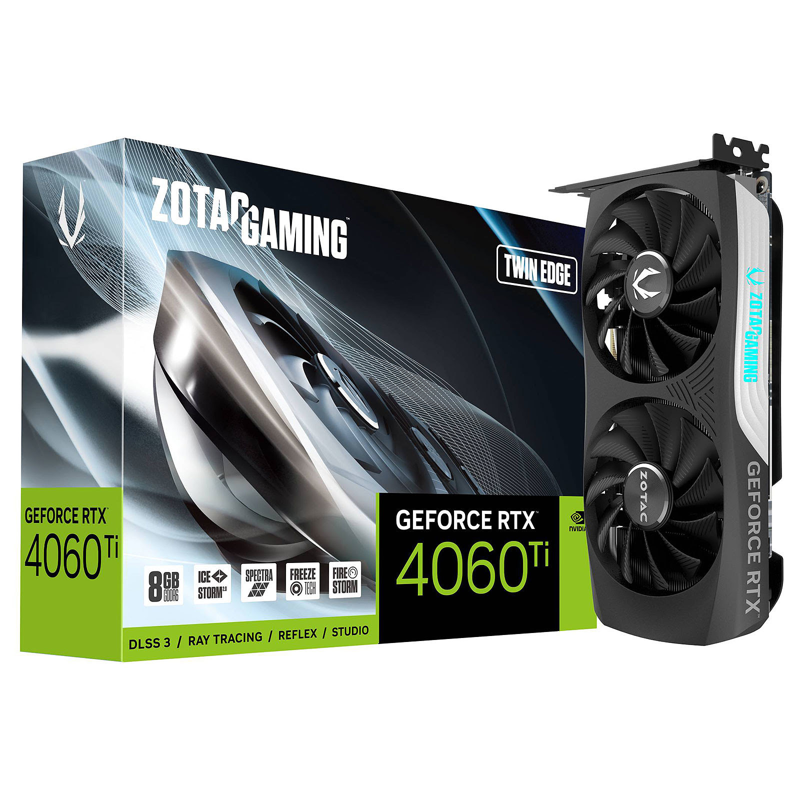 image produit ZOTAC Gaming GeForce RTX 4060 Ti Twin Edge 8GB Grosbill