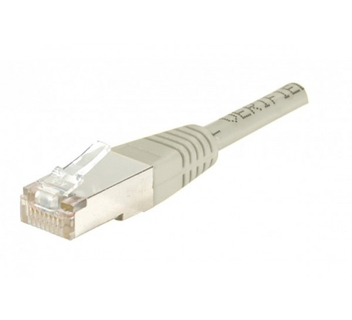 Cable RJ45 cat 5e F/UTP gris - 0,15 m  - Connectique réseau - 1
