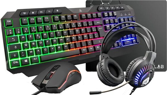 The G-LAB Combo Plutonium Bundle 4 en 1 Noir RGB