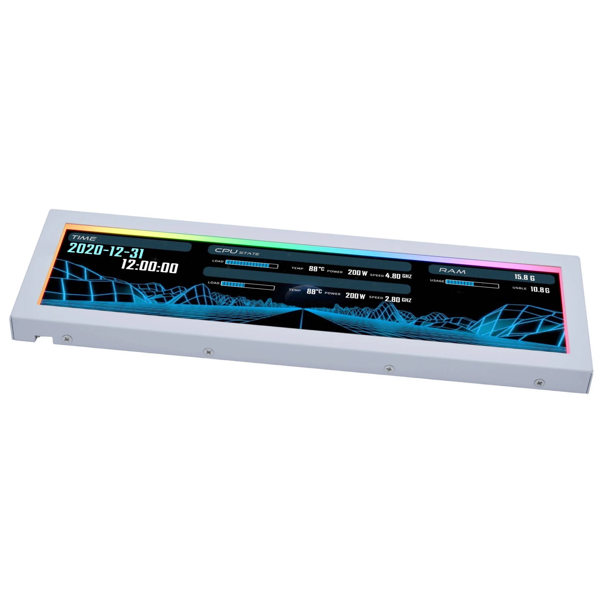 Lian-Li Écran universel 8.8" - Blanc - Accessoire boîtier - 4
