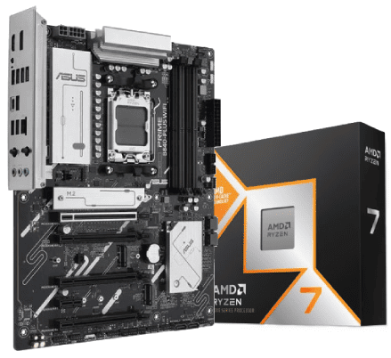 PRIME B840-PLUS WIFI + Ryzen 7 9800X3D tray - grosbill.com - 0