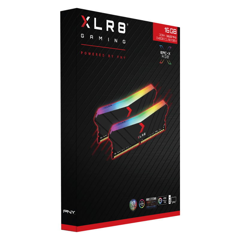 PNY XLR8 GAMING EPIC-X RGB 16Go (2x8Go) DDR4 3600MHz - Mémoire PC PNY sur grosbill.com - 1