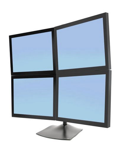 33-324-200/Quad Monitor Stand 2x2 Black - Achat / Vente sur grosbill.com - 0