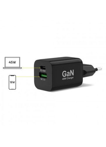POWER SUPPLY 45 W - TYPE C GaN - EU - Accessoire PC portable Port - 6