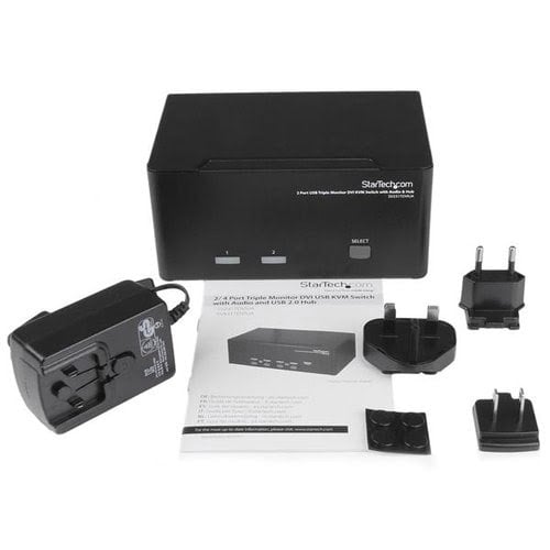 2 Port Triple Monitor DVI USB KVM Switch - Achat / Vente sur grosbill.com - 3