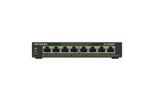 Netgear 8-Port Gigabit Ethernet PoE+ Plus Switch (GS308EP) - 8 (ports)/10/100/1000/Avec POE/Manageable/8