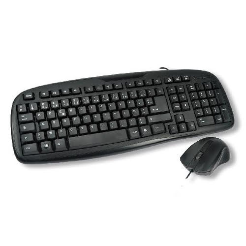 MCL Samar Kit clavier+souris USB Noir - Clavier PC MCL Samar - 0