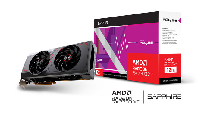 image produit Sapphire Pulse Radeon RX 7700 XT GAMING 12GB Grosbill