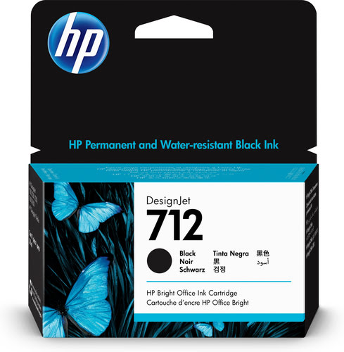 image produit HP Cartouche d'encre Black DesignJet 712 - 3ED70A Grosbill