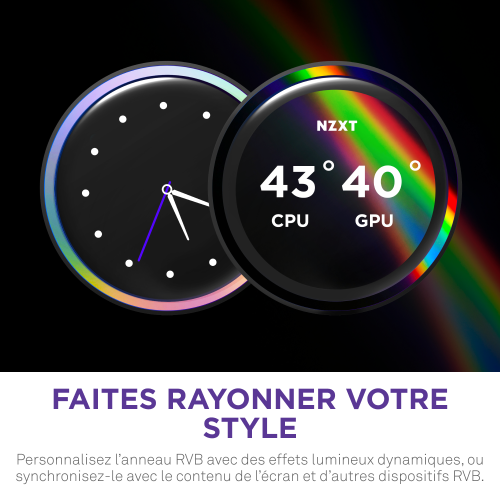 NZXT Kraken Elite 420 RGB V2 - 420mm - Blanc - Watercooling NZXT - 7