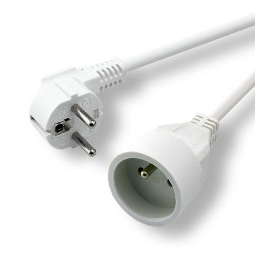 MCL Samar Schuko extension cable - 3m - White