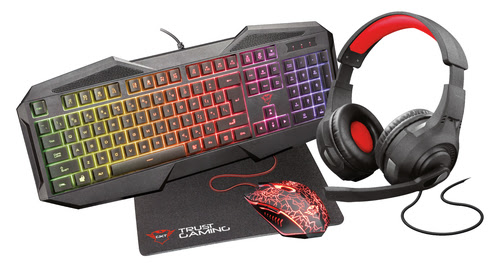 Trust 4 en 1 Casque Tapis de souris Clavier Souris
