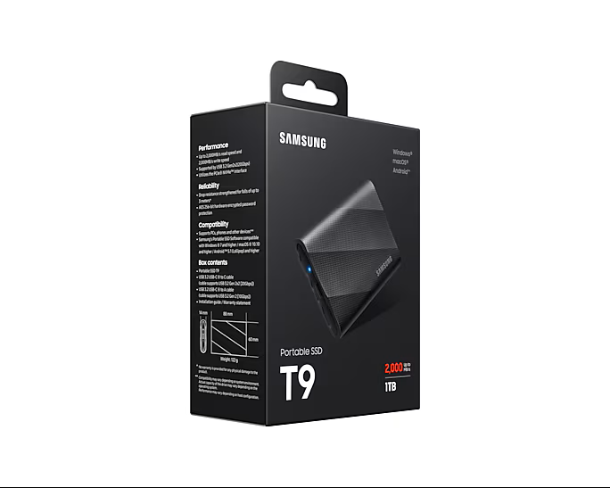 Samsung T9 1To (MU-PG1T0B/EU) - Achat / Vente Disque SSD externe sur grosbill.com - 5