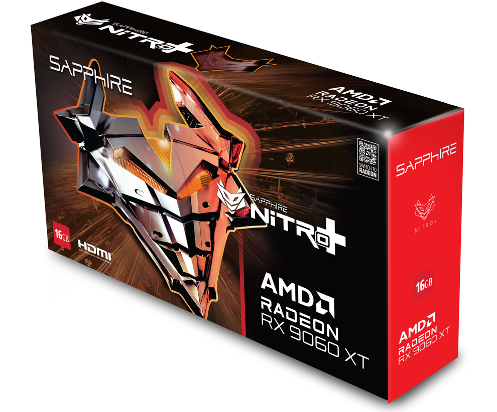 Sapphire Nitro+ Radeon RX 9060 XT GAMING OC 16GB - Carte graphique - 3