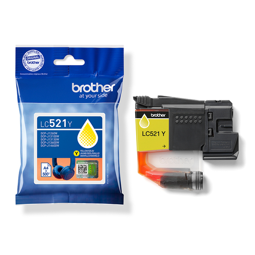 Cartouche d'encre LC521Y - Jaune pour imprimante Jet d'encre Brother - 4