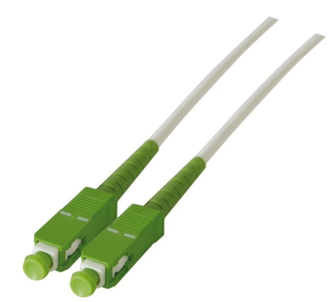 Jarretière optique monomode OS2 SC-APC - 10m-Blanc - 0